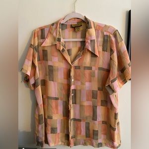 vintage sheer button down